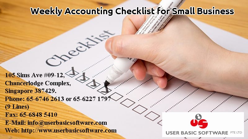 Weekly Accounting Checklist for Small Business