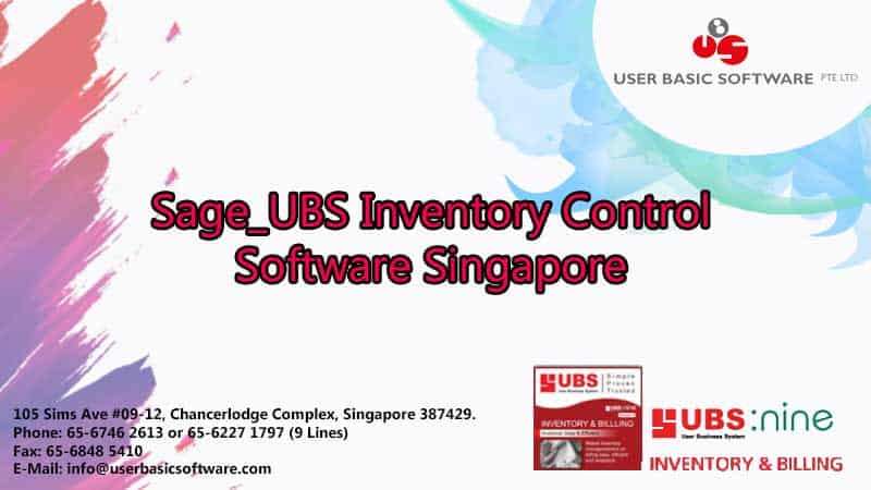 Sage_UBS Inventory Control Software Singapore